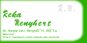 reka menyhert business card